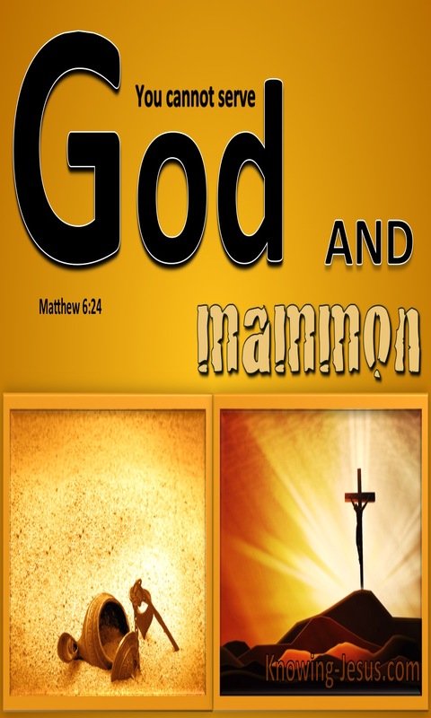 Matthew 6:24 No One Can Serve Two Masters (yellow)